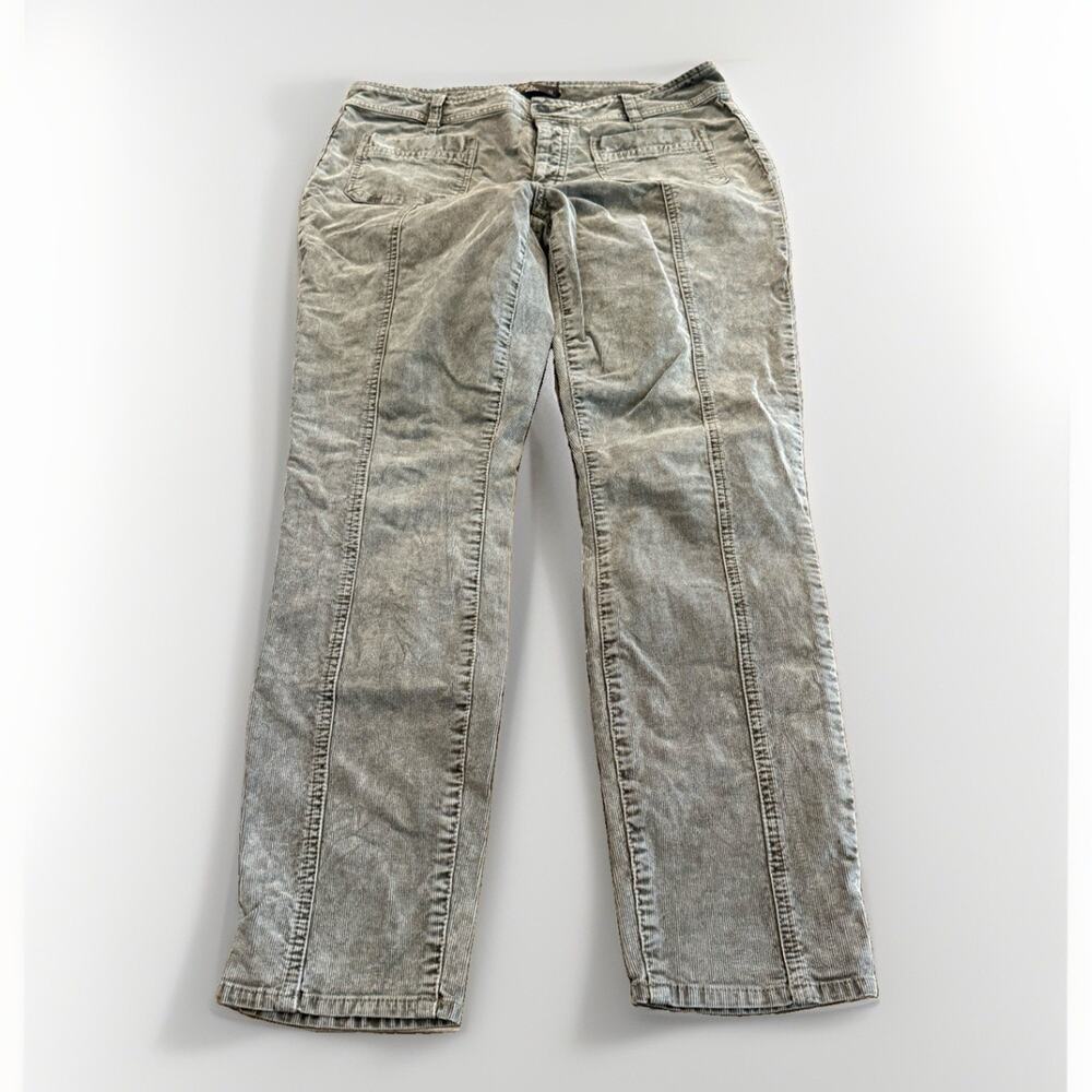prAna Womens Gray Merrigan Corduroy Organic Cotton Blend Stretched Pants Size 12
